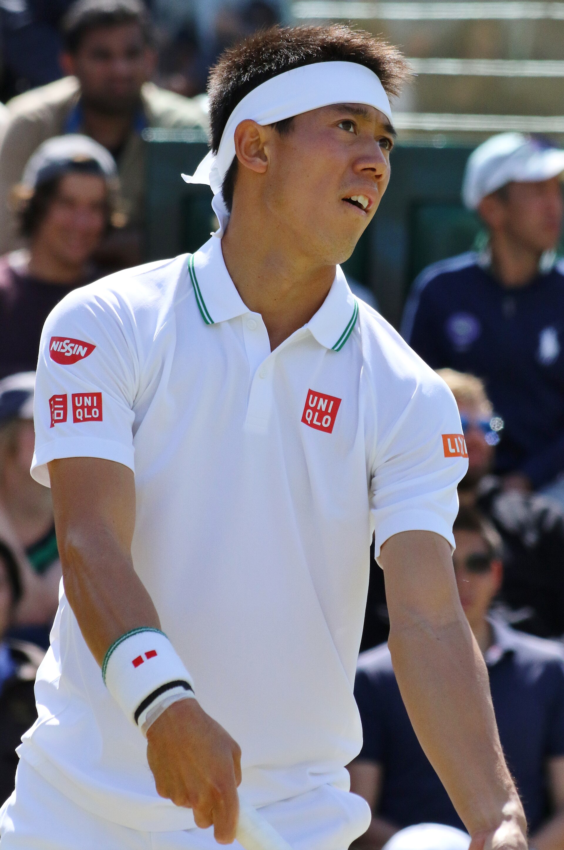 Imagem de referência relacionada a Kei Nishikori, item descrito como tenista japonês